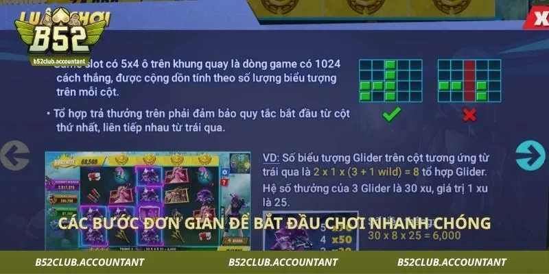 Các bước đơn giản để bắt đầu chơi nhanh chóng