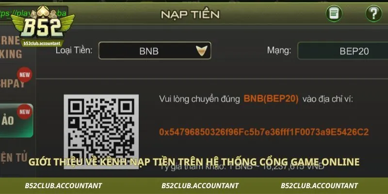 Giới thiệu về kênh nạp tiền trên hệ thống cổng game online