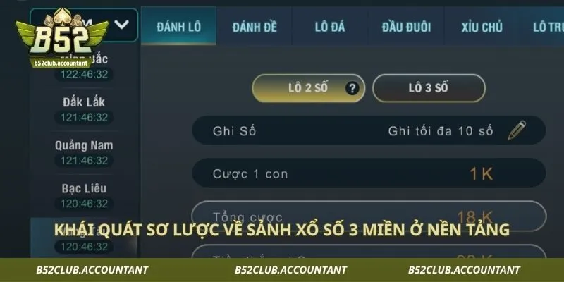 Khái quát sơ lược về sảnh xổ số 3 miền ở nền tảng