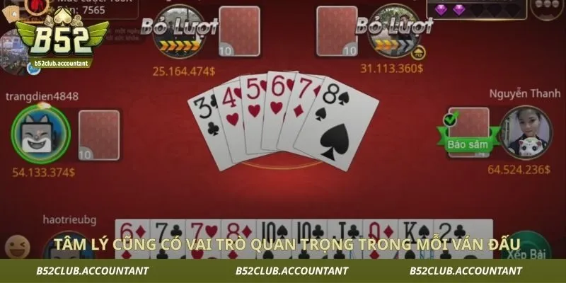 Tâm lý cũng có vai trò quan trọng trong mỗi ván đấu